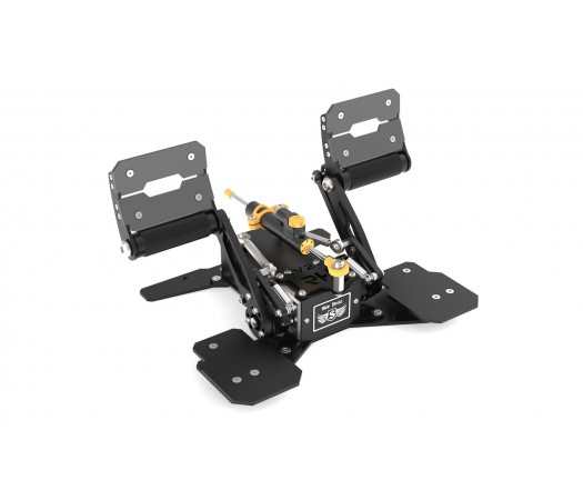 PRE-ORDER!!! RH ROTOR V2 Rudder Pedals  (ALUMINIUM DARK METALLIC PEDALS PADS!!!)
